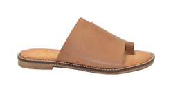 CIABATTINA INFRADITO IN VERA PELLE HAVANA